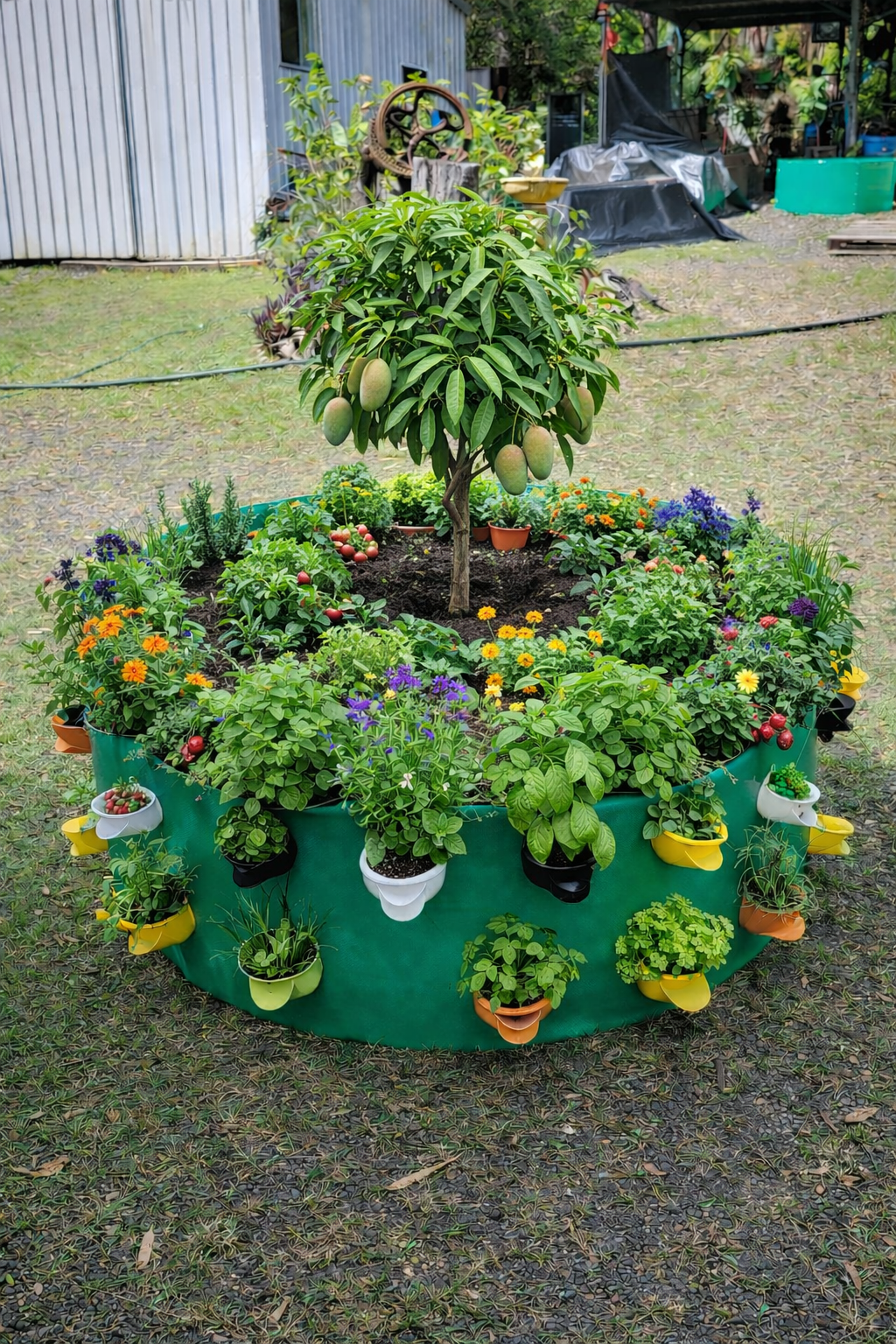Grow an entire food ecosystem in one garden ring.